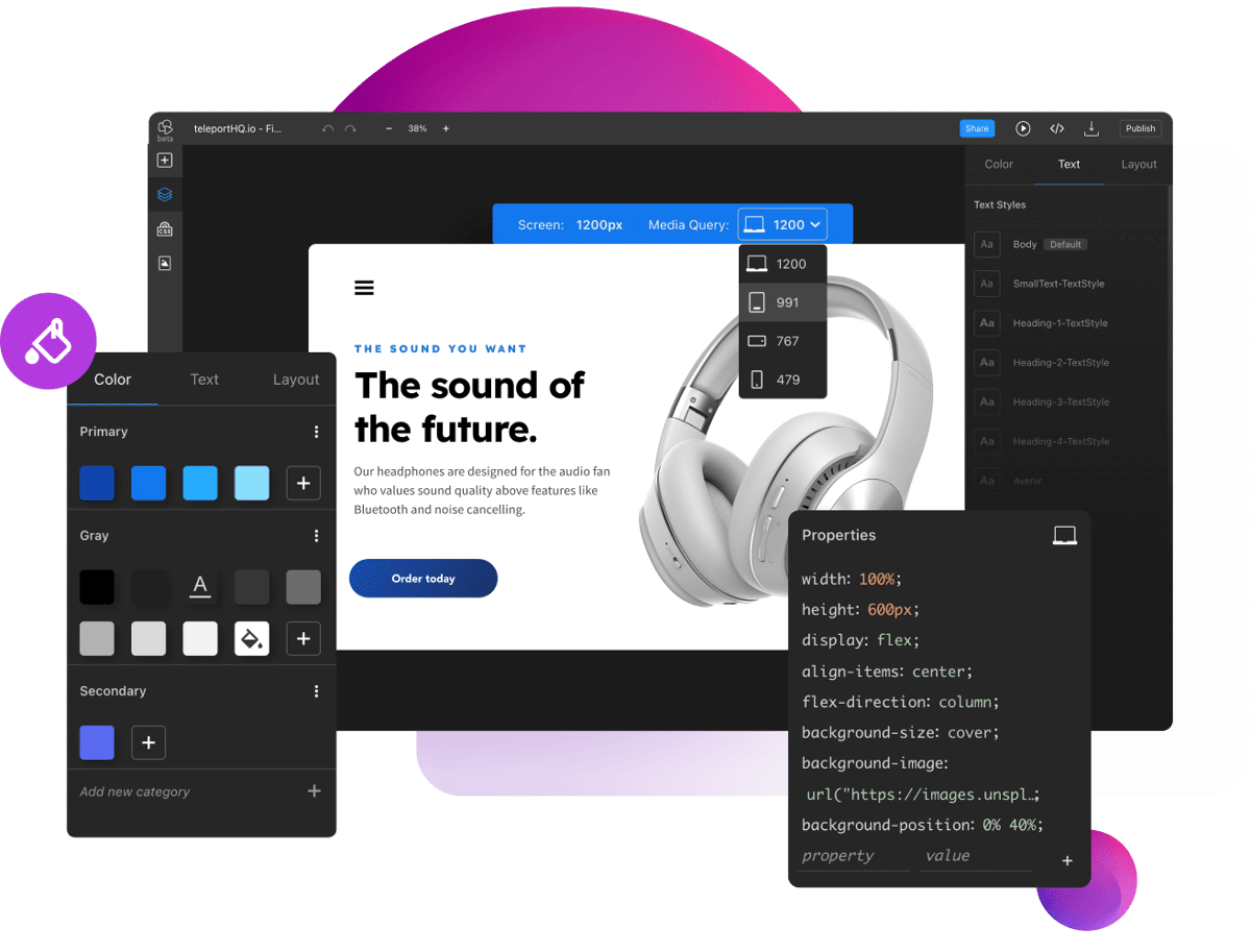 From figma to responsive prototype templates